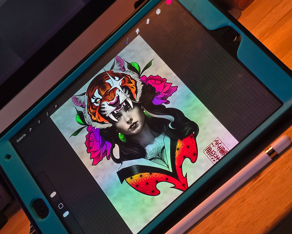 Diseño personalizado de tatuaje en estudio TSC Cancún